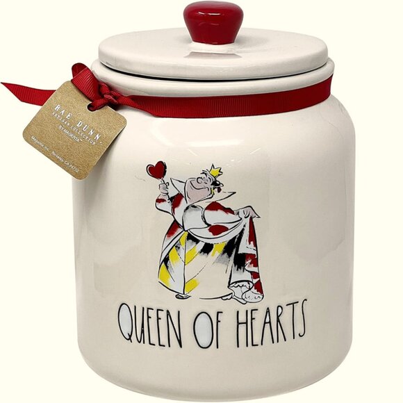 Rae Dunn Disney “Queen of Hearts” Canister Alice in Wonderland NWT - Picture 1 of 5
